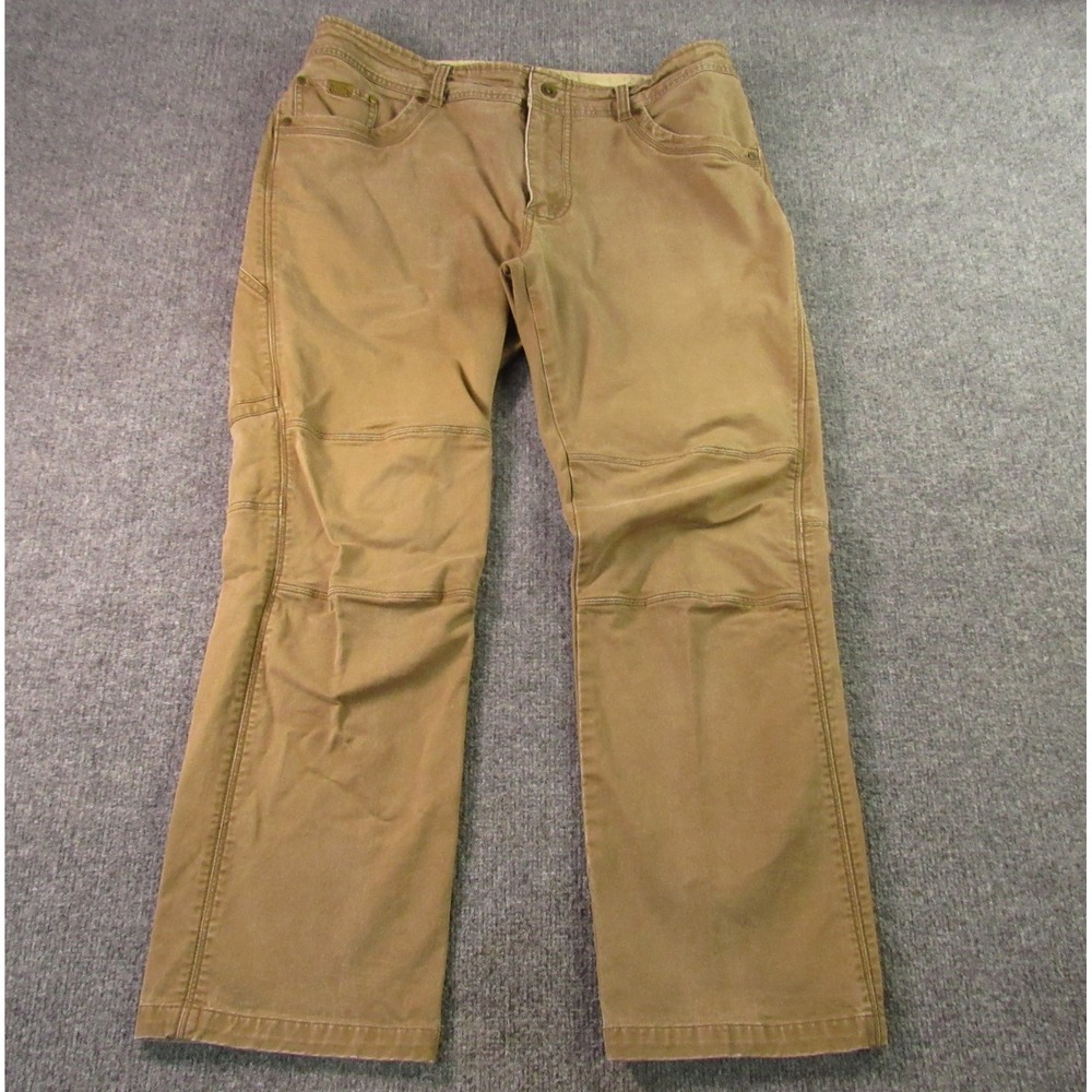 Kuhl Jean Mens 38x30 Rebel Pants Distressed Brown Hiking Outdoor Trail Rugged - Picture 1 of 16
